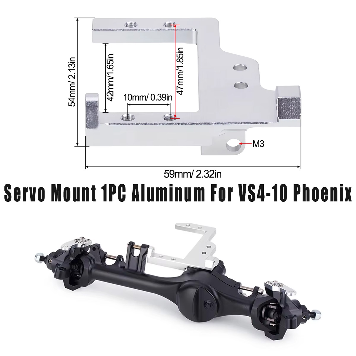 Servo Bracket - Vanquish F10 F10T용 1PC 알루미늄 서보