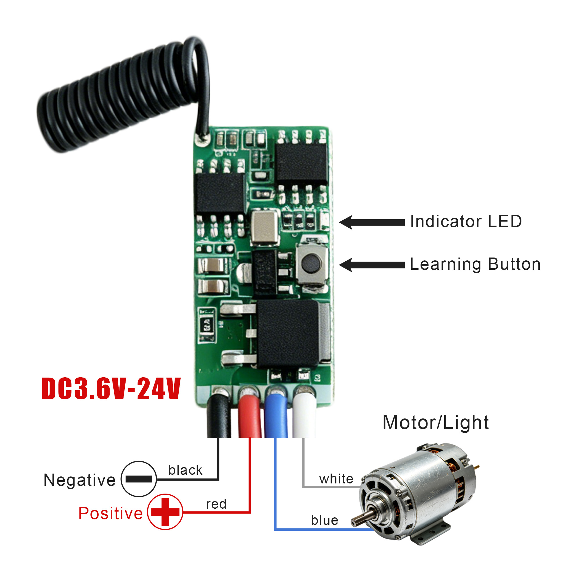 LED 조명 모터용 DC 3.7V-24V 433MHz  - Motor Driver Module 리뷰 및 가격