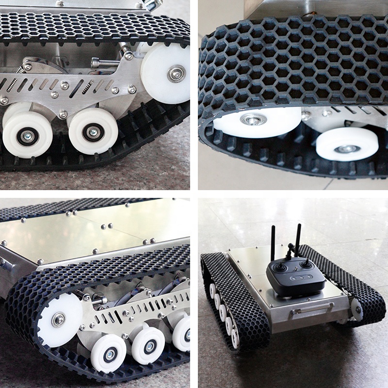뛰어난 유리 접착력을 가진 고무 트랙 로봇 섀시 플랫폼 - Tracked Robot Chassis 리뷰 및 가격